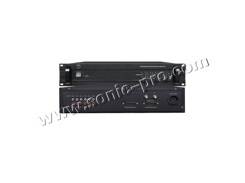 TL-9006A六通道同声传译红外线语音分配系统主控机